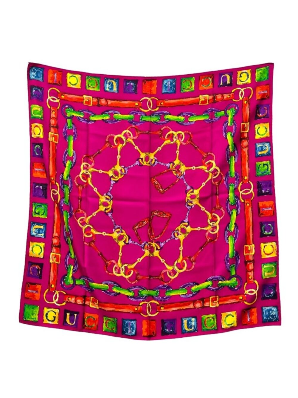 Gucci Scarf Silk Scarves Purple